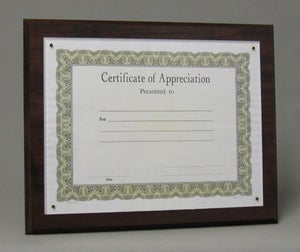 Certificate plaques Thumbnail